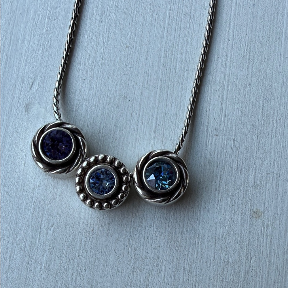 Brighton Halo Necklace with Blue and lavender Accents - Picture 2 of 8